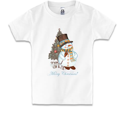 Дитяча футболка зі сніговиком 