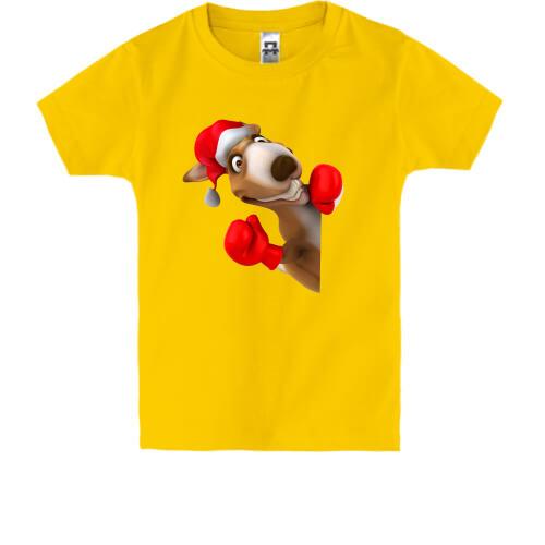 Детская футболка с Рождественским оленем