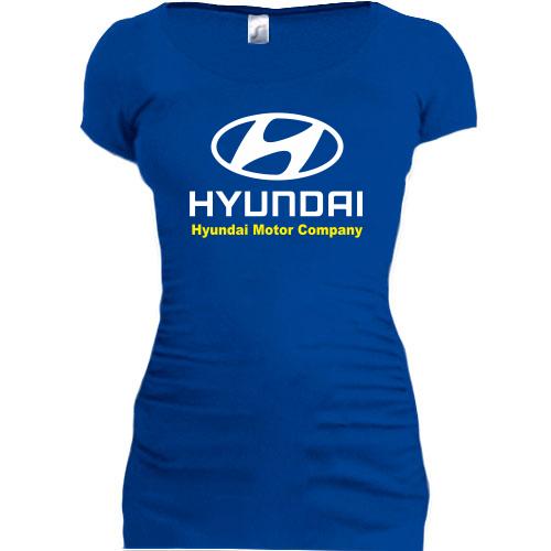 Женская удлиненная футболка Hyundai