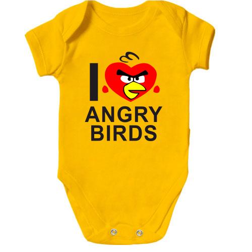 Дитячий боді I love Angry Birds