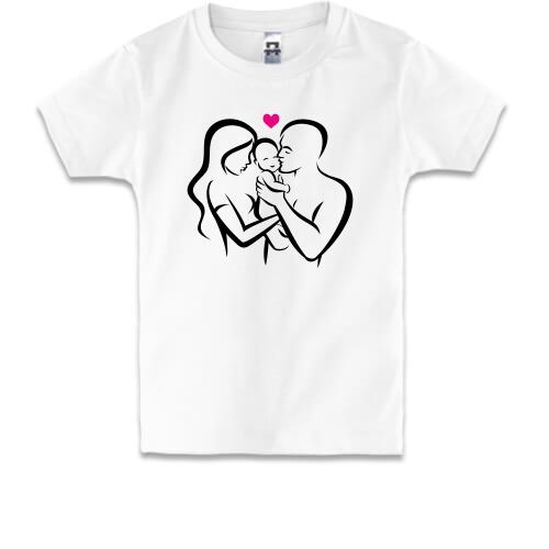 Дитяча футболка з мамою, татом і малюком