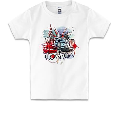 Дитяча футболка з визначними пам'ятками 'London'