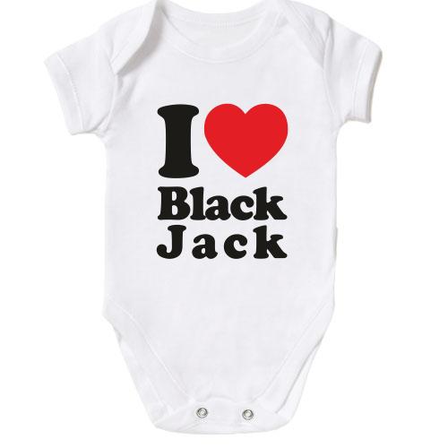 Детское боди I love Black Jack