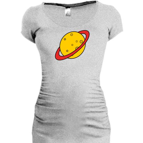 Подовжена футболка з Сатурном