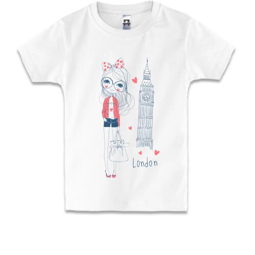 Дитяча футболка з дівчиною і Біг Беном 