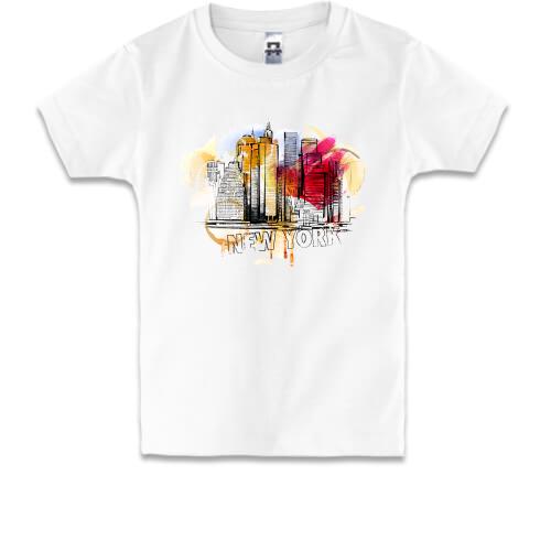 Дитяча футболка c зображенням Нью-Йорка