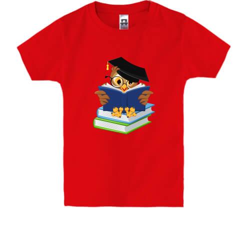 Дитяча футболка з розумною совою