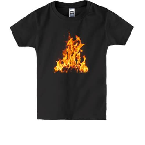 Детская футболка с изображением огня
