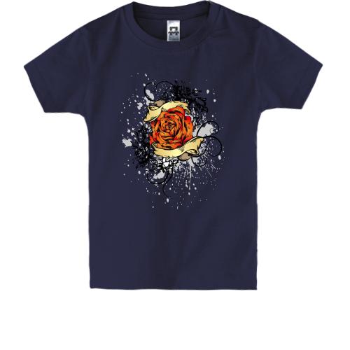 Дитяча футболка з трояндою (1)