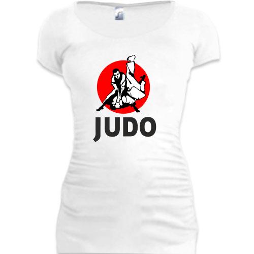 Женская удлиненная футболка Дзюдо