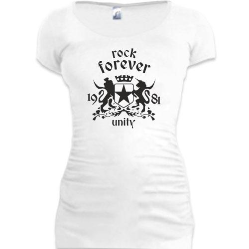 Женская удлиненная футболка Rock Forever