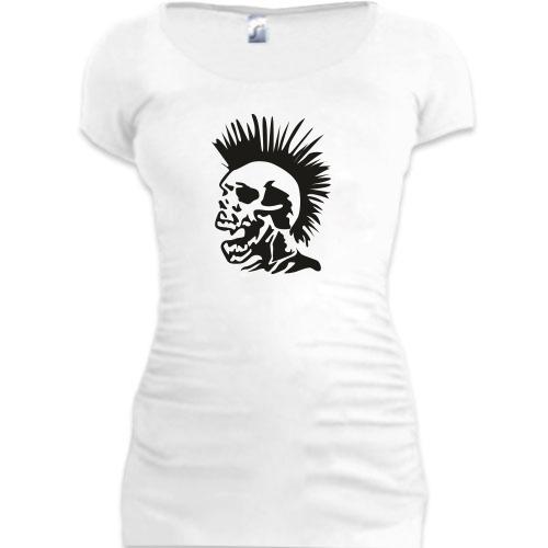 Женская удлиненная футболка Punk's not Dead