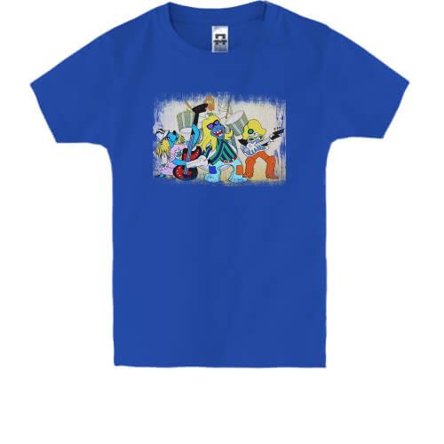 Детская футболка с бременскими музыкантами