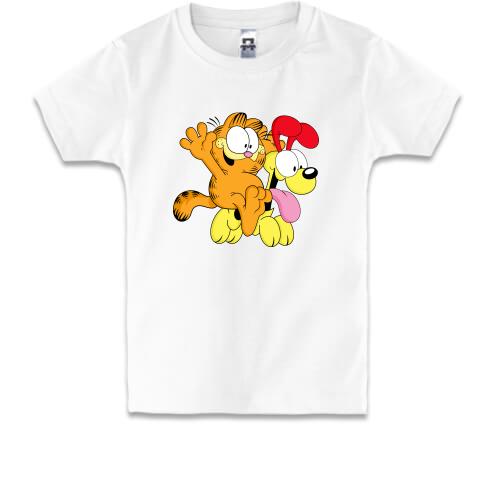 Дитяча футболка з Гарфілдом на собачці
