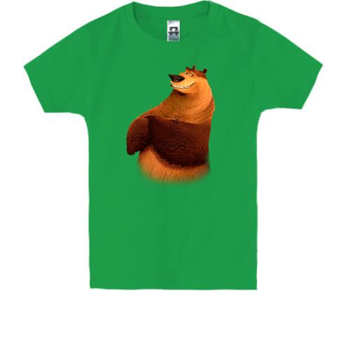 Детская футболка с медведем Бу