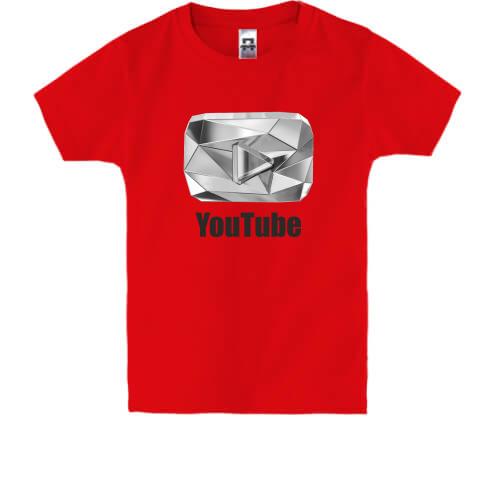 Детская футболка с бриллиантовым логотипом YouTube