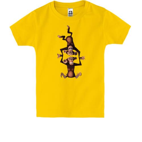 Дитяча футболка з двома мавпами