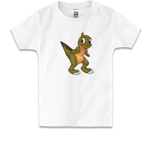 Детская футболка с маленьким динозавриком