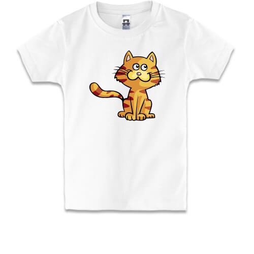 Дитяча футболка з рудим котом