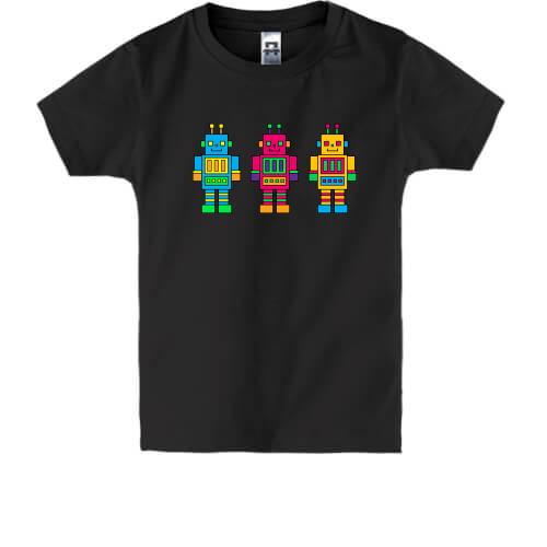 Дитяча футболка з трьома роботами