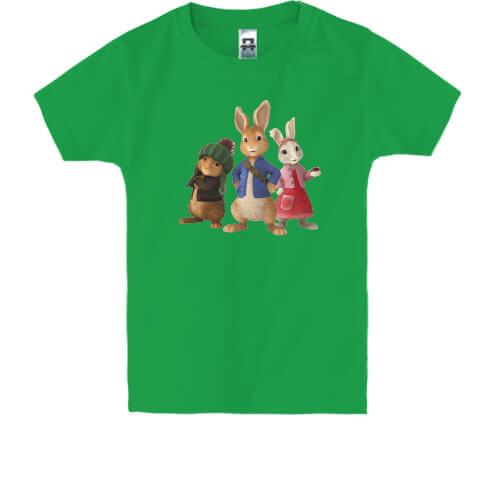 Дитяча футболка з трьома зайцями
