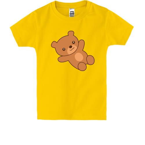 Дитяча футболка з лежачим плюшевим ведмедем