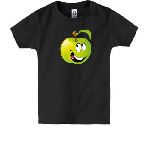 Детская футболка с улыбающимся яблоком