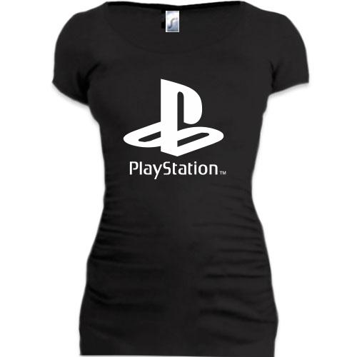Женская удлиненная футболка PlayStation