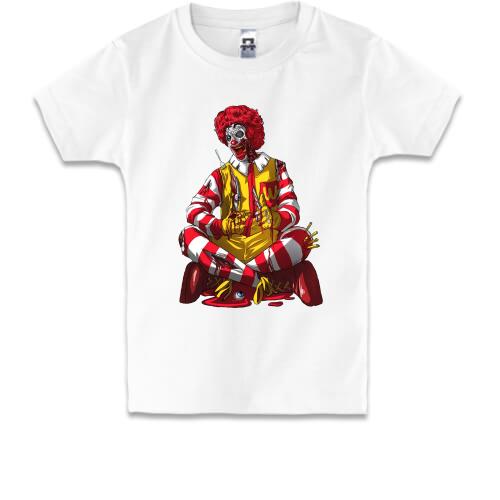 Детская футболка с клоуном-зомби
