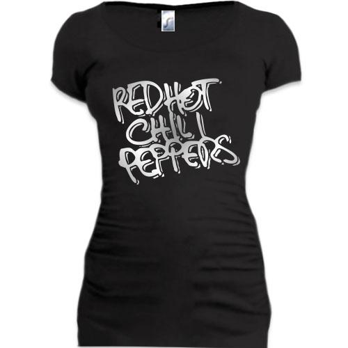Женская удлиненная футболка Red Hot Chili Peppers (silver)