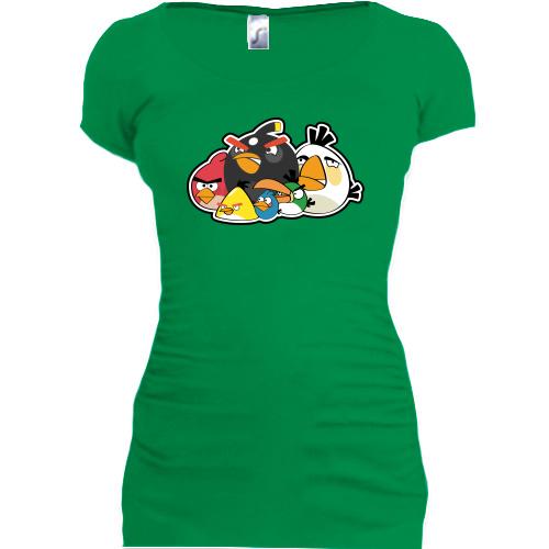 Подовжена футболка з персонажами Angry Birds