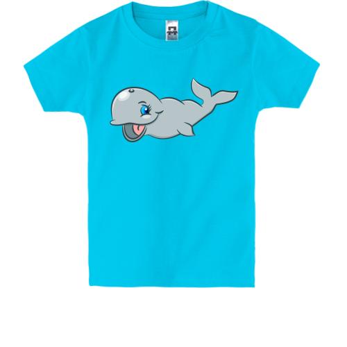 Дитяча футболка з задоволеним дельфіном