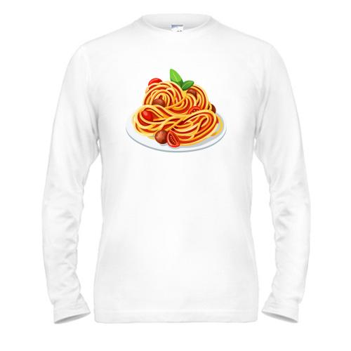 Лонгслив со спагетти