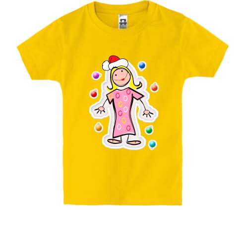 Детская футболка с новогодней Мамой