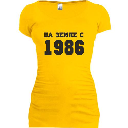 Женская удлиненная футболка На земле с 1986