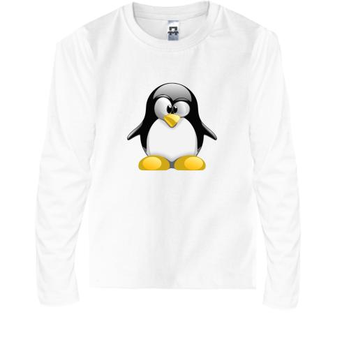 Детский лонгслив Пингвин Ubuntu