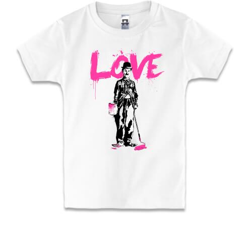 Детская футболка Чарли Чаплин - Love