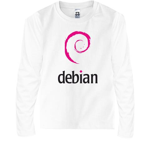 Детский лонгслив Debian