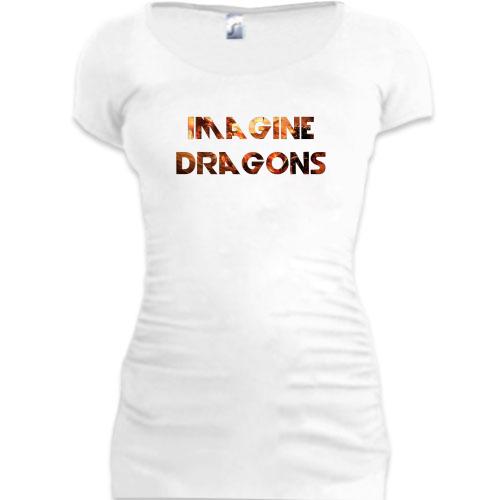 Подовжена футболка Imagine Dragons (вогняний дракон)