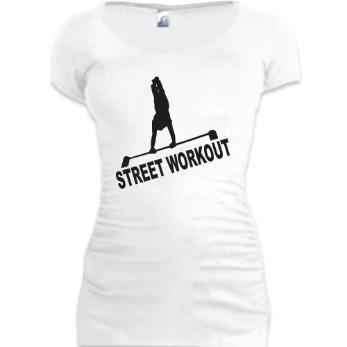 Женская удлиненная футболка Street Workout hide
