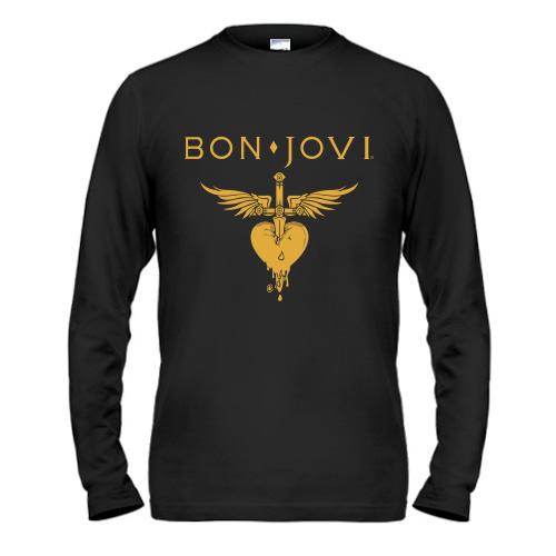 Чоловічий лонгслів Bon Jovi gold logo
