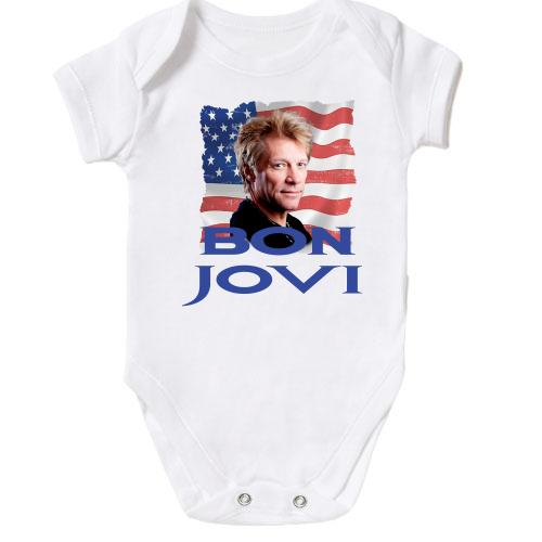 Дитячий боді Bon Jovi з прапором