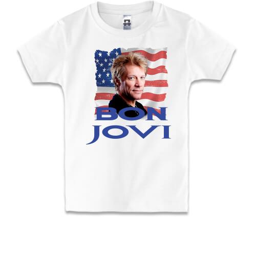 Дитяча футболка Bon Jovi з прапором