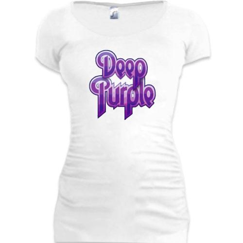 Подовжена футболка Deep Purple (фіолетовий логотип)