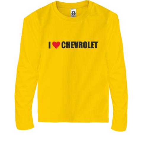 Детский лонгслив I love Chevrolet