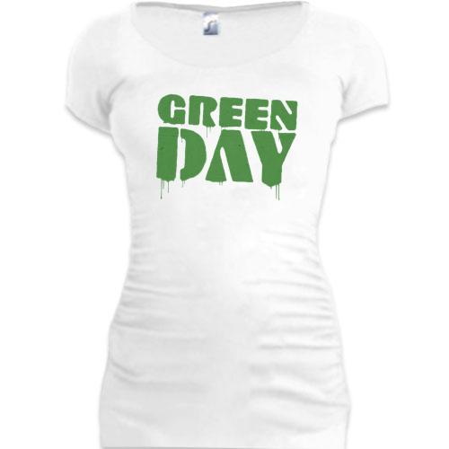 Подовжена футболка Green day (paint)