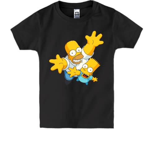 Детская футболка Гомер и Барт