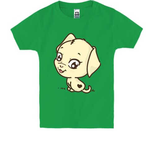 Дитяча футболка Собачка з сердечком