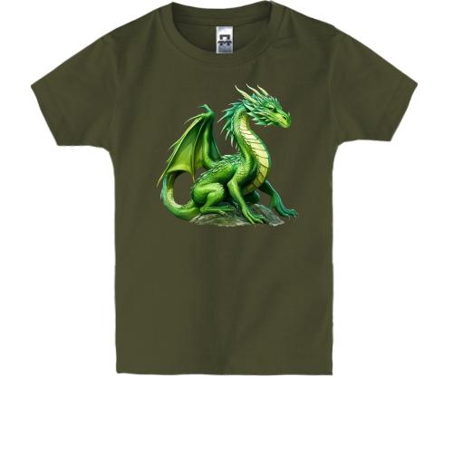 Детская футболка Зеленый дракон (2)