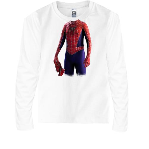 Детская футболка с длинным рукавом с костюмом Человека-паука